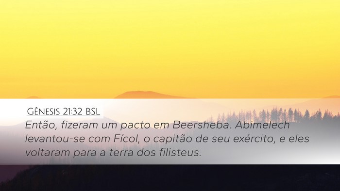 Gênesis 21:32 BSL Bible Verse Image