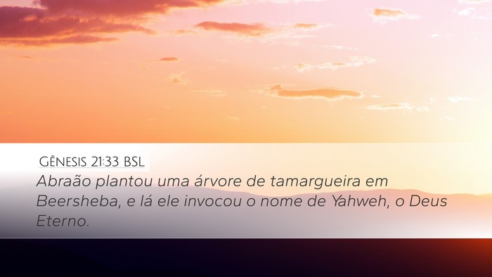 Gênesis 21:33 BSL Bible Verse Image