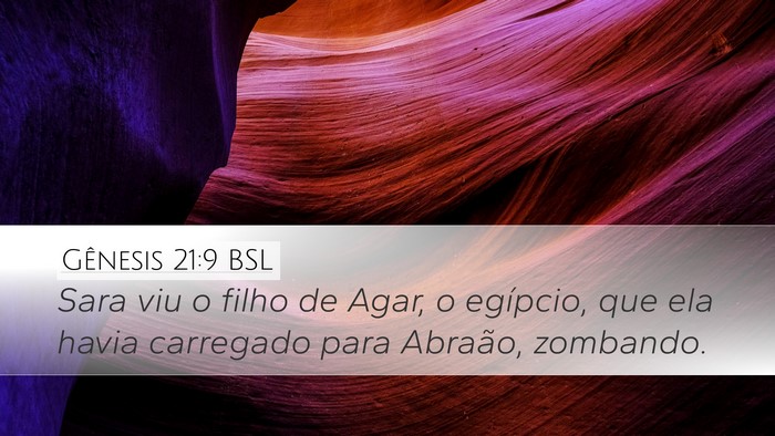 Gênesis 21:9 BSL Bible Verse Image