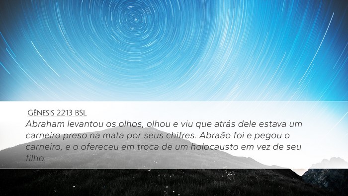 Gênesis 22:13 BSL Bible Verse Image