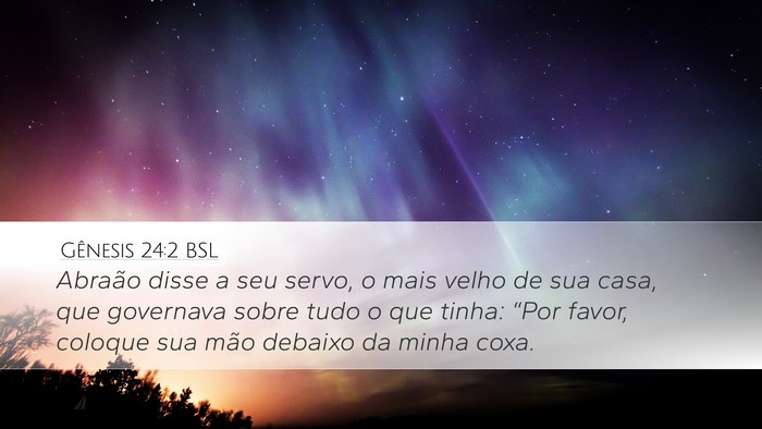 Gênesis 24:2 BSL Bible Verse Image