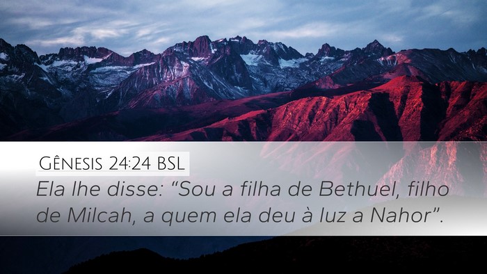 Gênesis 24:24 BSL Bible Verse Image