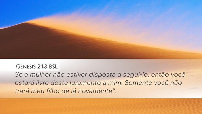 Gênesis 24:8 BSL Bible Verse Image