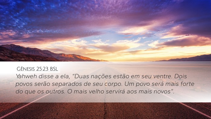 Gênesis 25:23 BSL Bible Verse Image