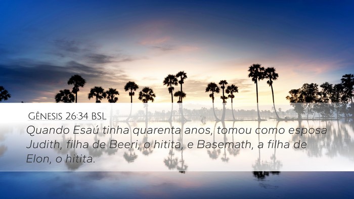 Gênesis 26:34 BSL Bible Verse Image