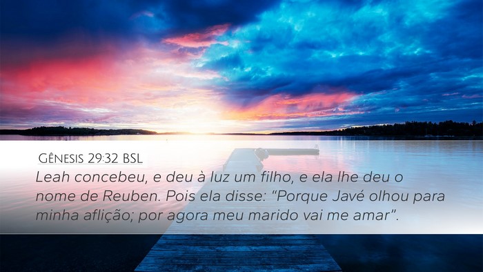 Gênesis 29:32 BSL Bible Verse Image