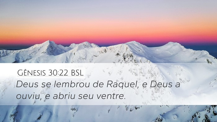 Gênesis 30:22 BSL Bible Verse Image