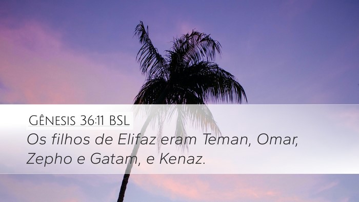 Gênesis 36:11 BSL Bible Verse Image