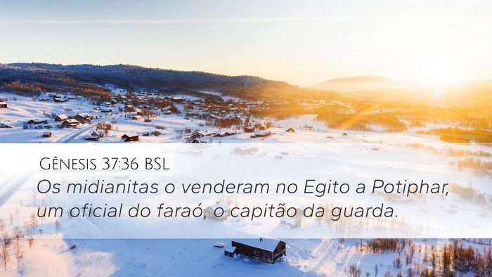 Gênesis 37:36 BSL Bible Verse Image