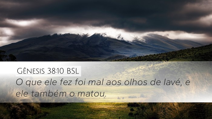 Gênesis 38:10 BSL Bible Verse Image