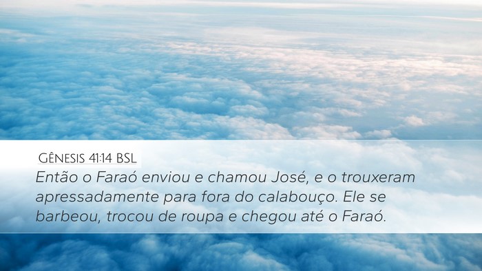 Gênesis 41:14 BSL Bible Verse Image