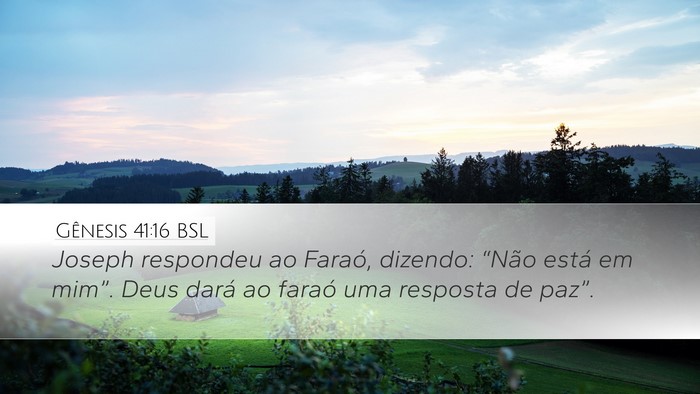 Gênesis 41:16 BSL Bible Verse Image