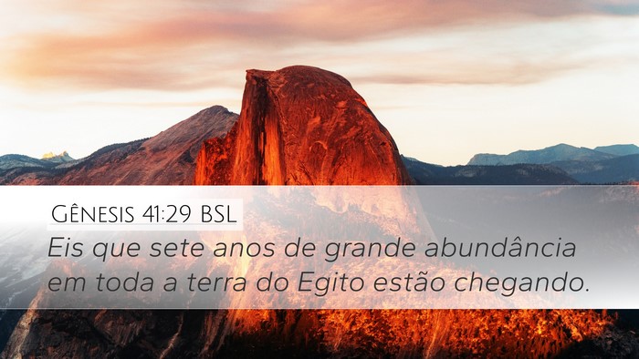 Gênesis 41:29 BSL Bible Verse Image
