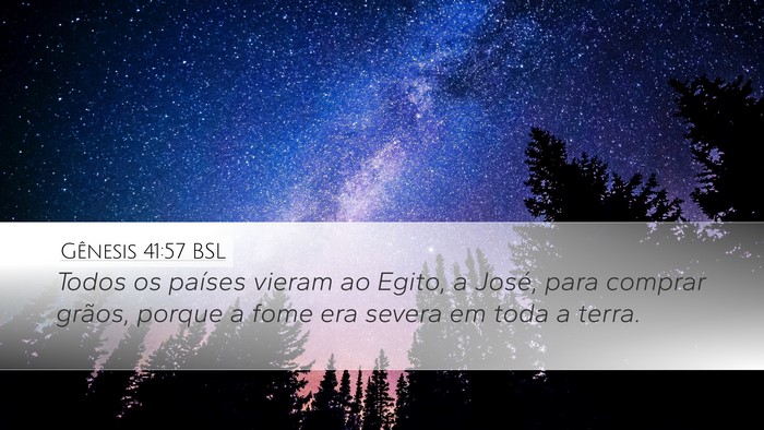 Gênesis 41:57 BSL Bible Verse Image