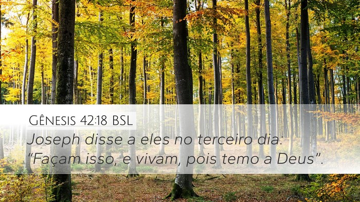 Gênesis 42:18 BSL Bible Verse Image