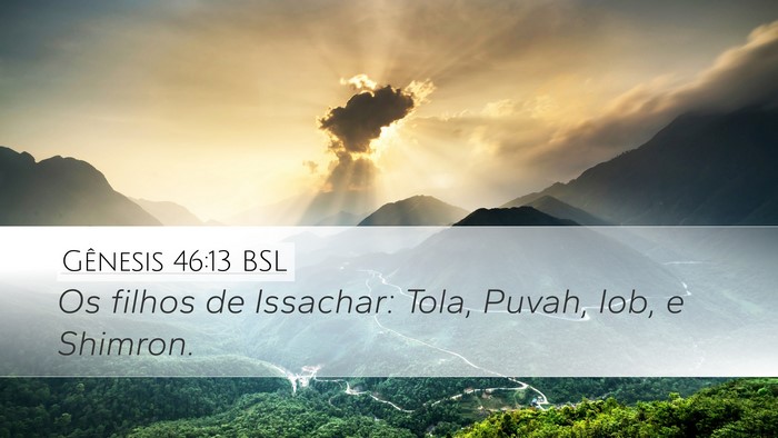 Gênesis 46:13 BSL Bible Verse Image