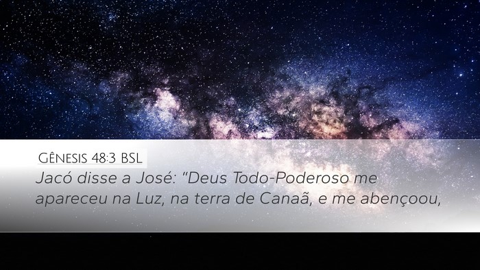 Gênesis 48:3 BSL Bible Verse Image