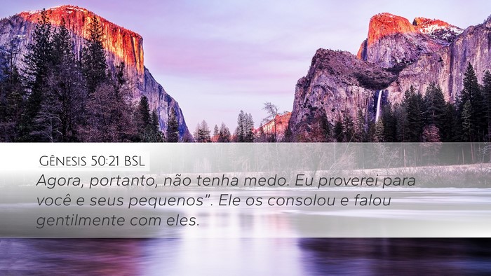 Gênesis 50:21 BSL Bible Verse Image