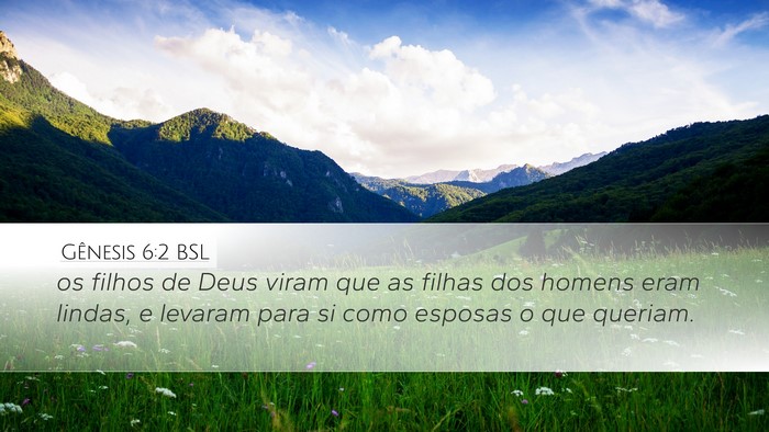 Gênesis 6:2 BSL Bible Verse Image
