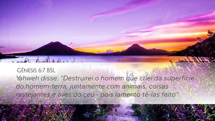 Gênesis 6:7 BSL Bible Verse Image