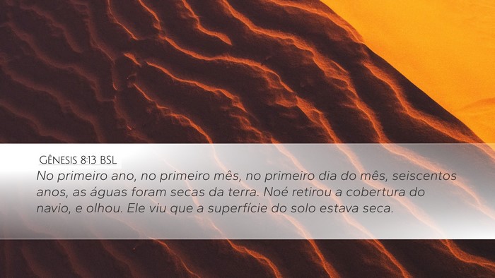 Gênesis 8:13 BSL Bible Verse Image