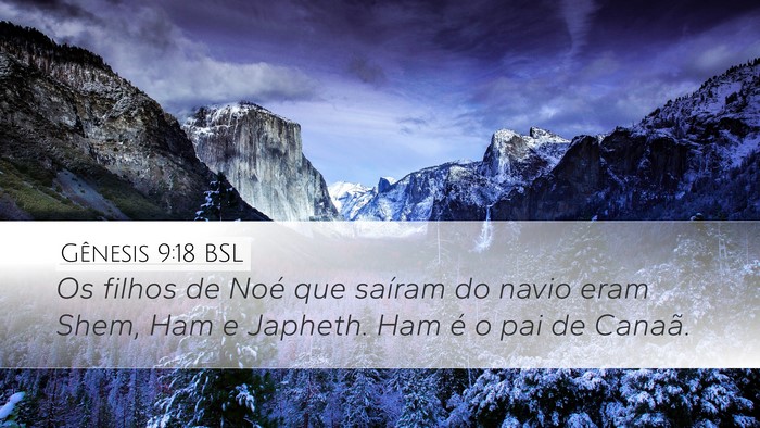 Gênesis 9:18 BSL Bible Verse Image