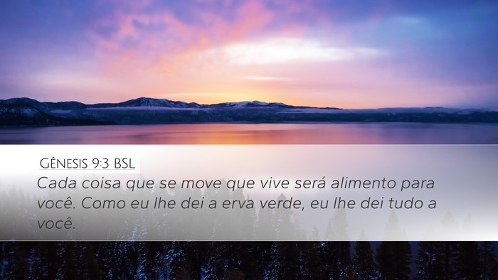 Gênesis 9:3 BSL Bible Verse Image