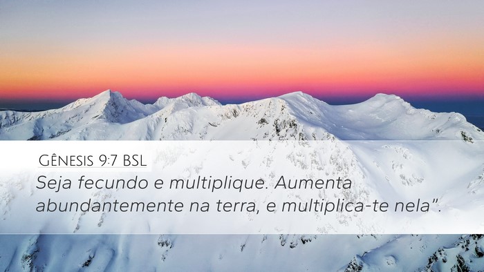 Gênesis 9:7 BSL Bible Verse Image