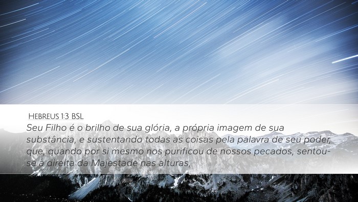 Hebreus 1:3 BSL Bible Verse Image