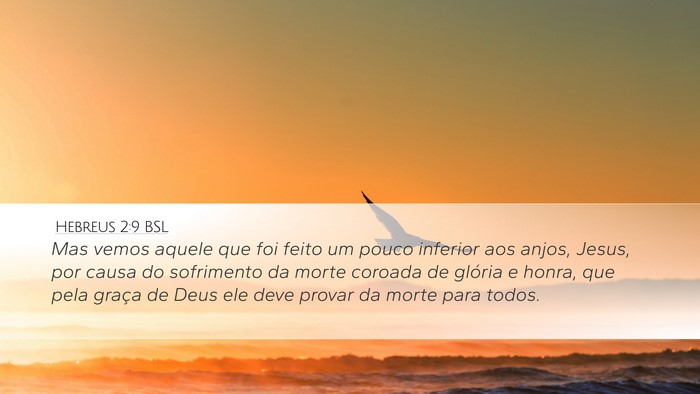 Hebreus 2:9 BSL Bible Verse Image
