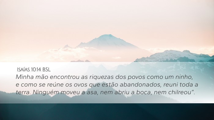 Isaías 10:14 BSL Bible Verse Image