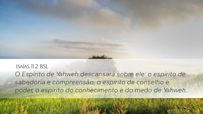 Isaías 11:2 BSL Bible Verse Image