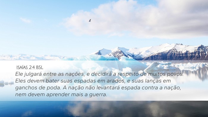 Isaías 2:4 BSL Bible Verse Image