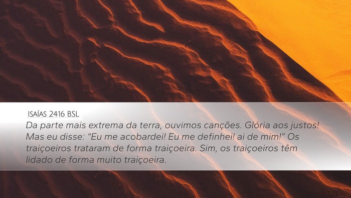 Isaías 24:16 BSL Bible Verse Image