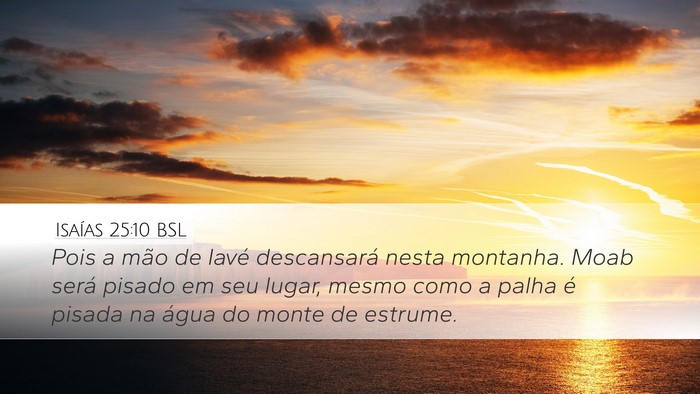 Isaías 25:10 BSL Bible Verse Image