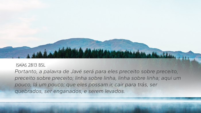 Isaías 28:13 BSL Bible Verse Image