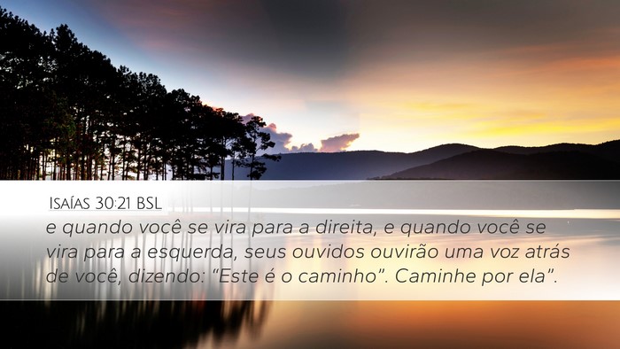 Isaías 30:21 BSL Bible Verse Image