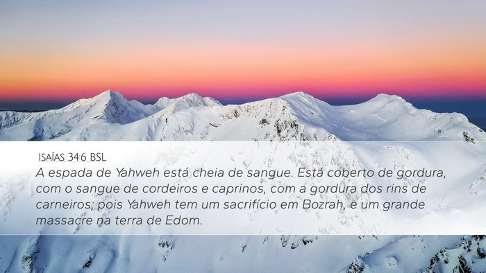 Isaías 34:6 BSL Bible Verse Image