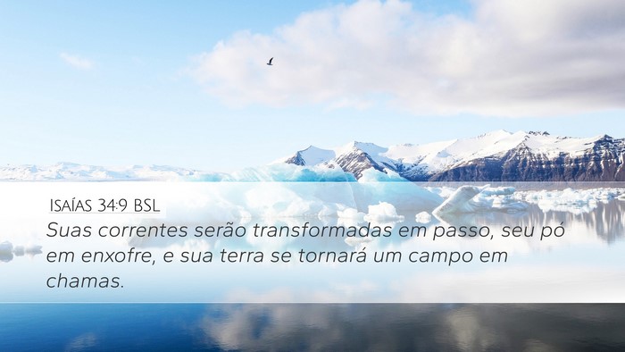 Isaías 34:9 BSL Bible Verse Image