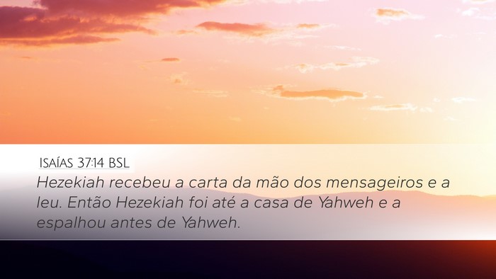 Isaías 37:14 BSL Bible Verse Image