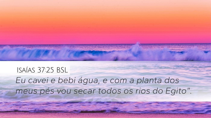 Isaías 37:25 BSL Bible Verse Image