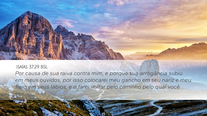 Isaías 37:29 BSL Bible Verse Image