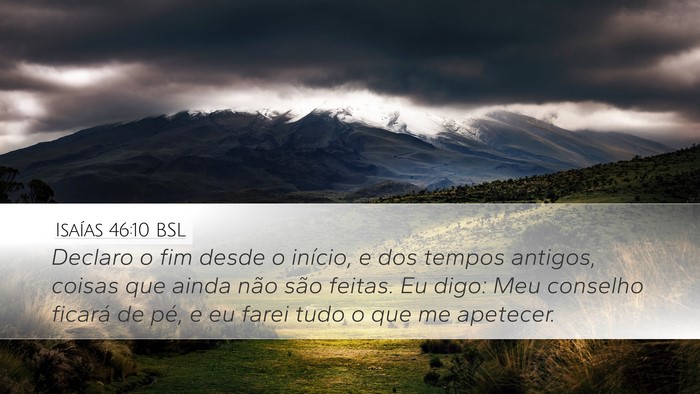Isaías 46:10 BSL Bible Verse Image