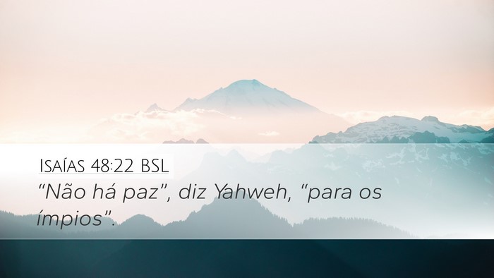 Isaías 48:22 BSL Bible Verse Image