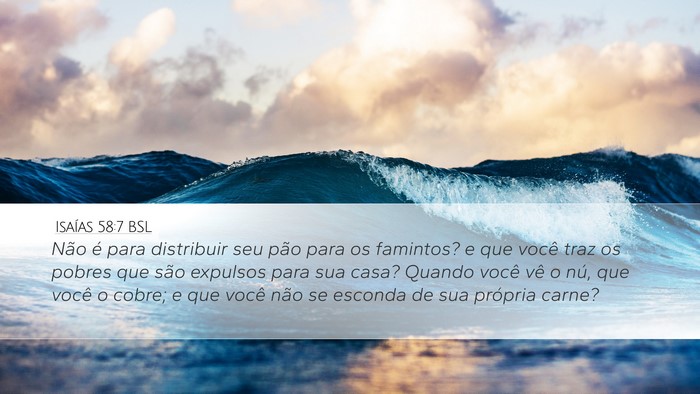 Isaías 58:7 BSL Bible Verse Image