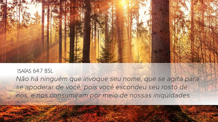 Isaías 64:7 BSL Bible Verse Image