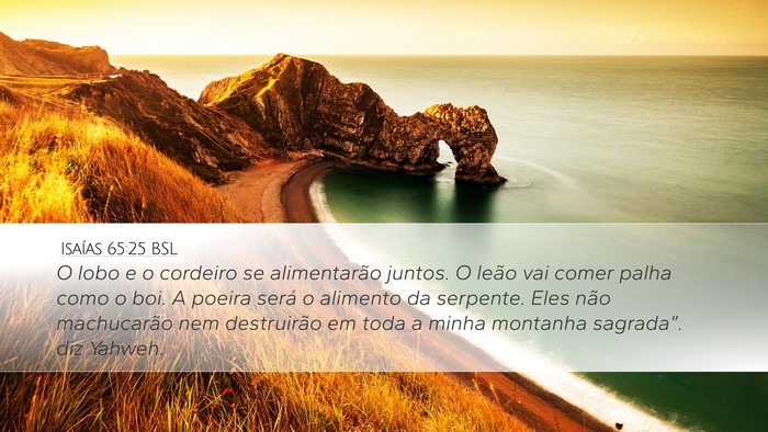 Isaías 65:25 BSL Bible Verse Image