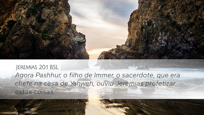 Jeremias 20:1 BSL Desktop Wallpaper - Agora Pashhur, o filho de Immer, o sacerdote, que - Desktop Bible Verse Wallpaper