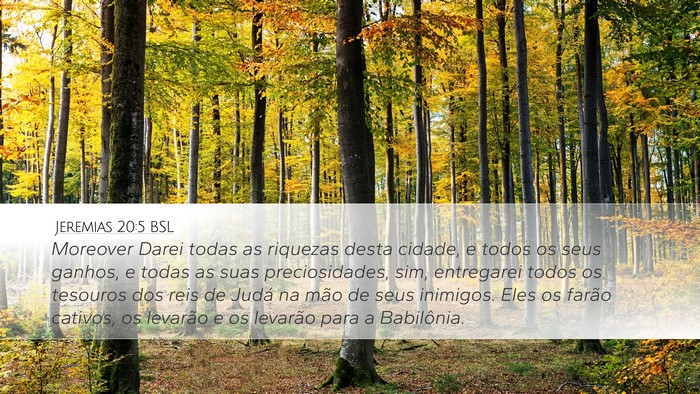Jeremias 20:5 BSL Desktop Wallpaper - Moreover Darei todas as riquezas desta cidade, e - Desktop Bible Verse Wallpaper