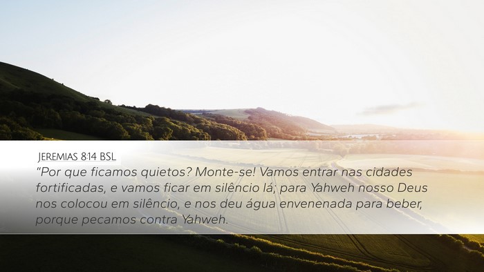 Jeremias 8:14 BSL Bible Verse Image